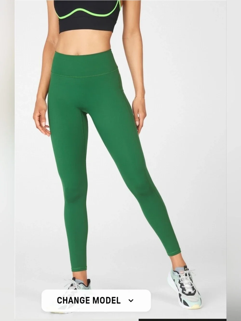 Fabletics Trinity Motion365 High Waist Pocket Leggings - Green